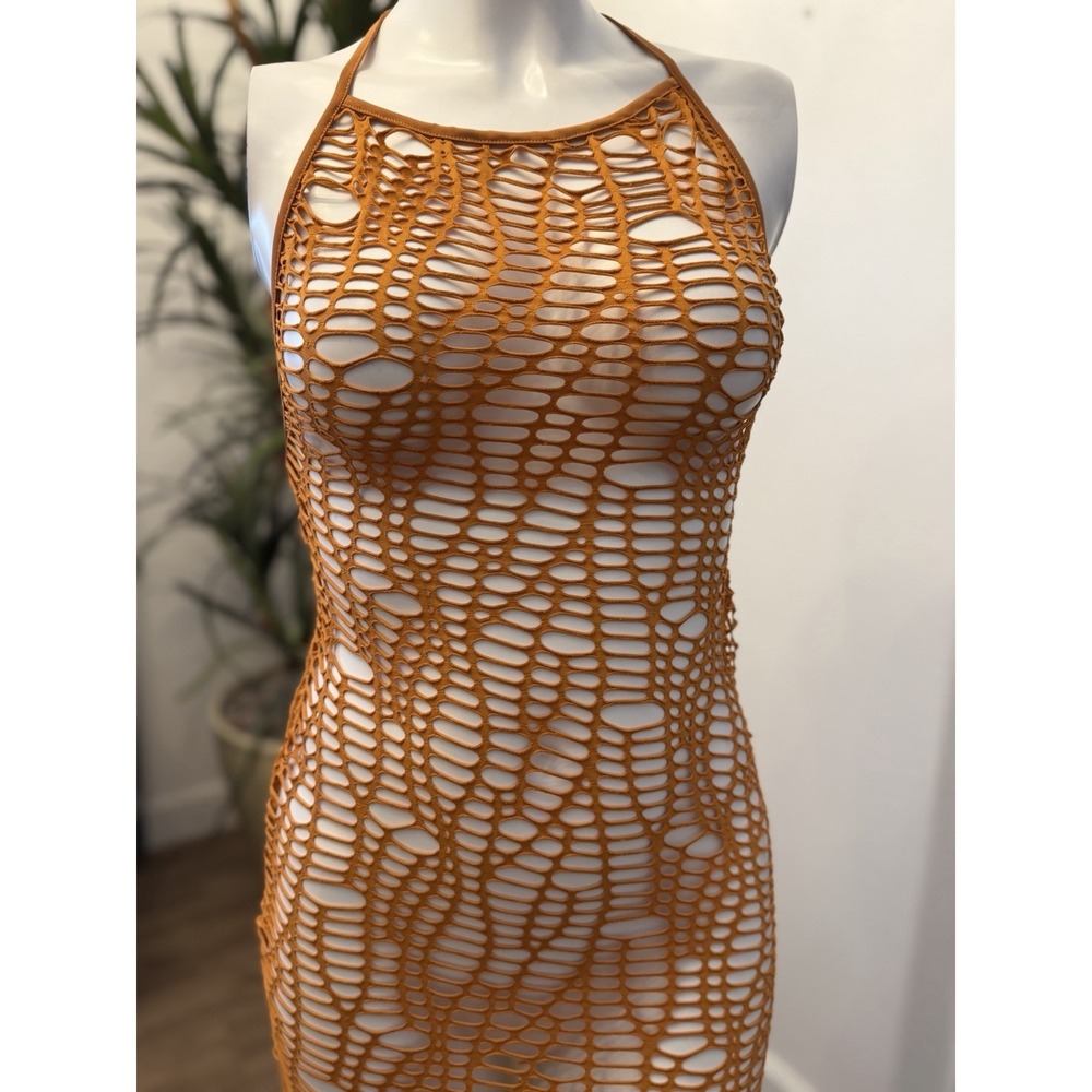 NEW Micas Sheer Maxi Dress Swim Cover Up M/6/8 See Through Beach Pool Party NWT
